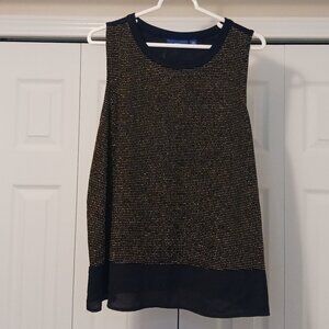 #153 3/$18 - NWT Apt 9 Black/Yellow Tank Top Size XXL
